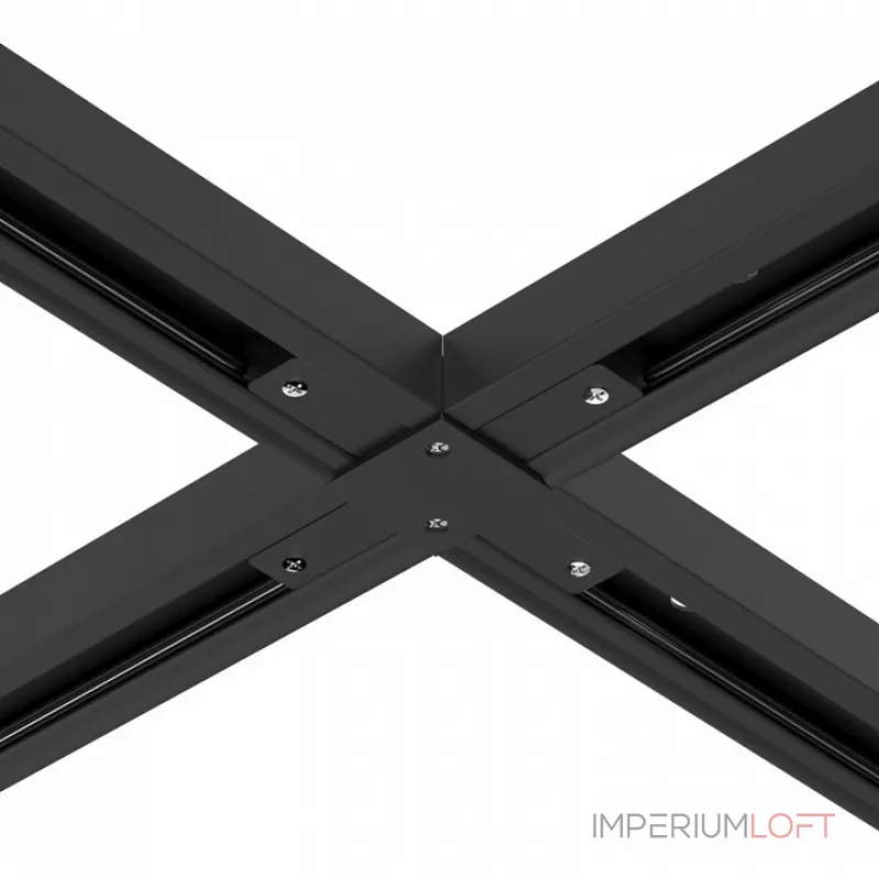 Соединитель с токопроводом X-образный для треков Arte Lamp Track Accessories A110006 Цвет арматуры черный Цвет плафонов белый от ImperiumLoft