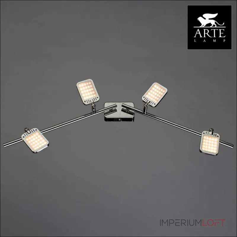 Спот Arte Lamp Rampa A9412PL-4CC Цвет арматуры хром Цвет плафонов белый от ImperiumLoft