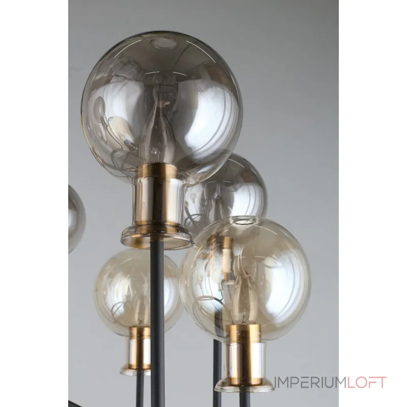 Подвесная люстра Aployt Rozet APL.902.03.11 Цвет арматуры бронза Цвет плафонов серый от ImperiumLoft