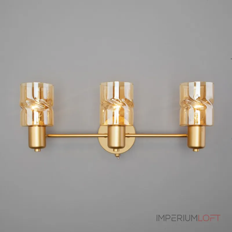 Бра Eurosvet Ansa 20120/3 перламутровое золото Цвет плафонов янтарный Цвет арматуры золото от ImperiumLoft