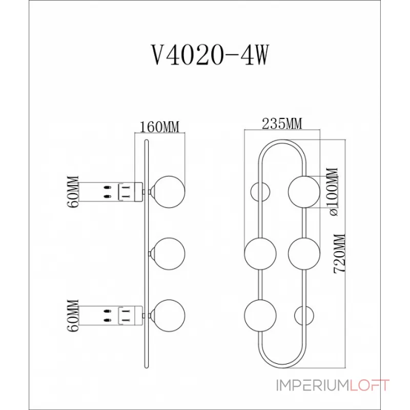 Накладной светильник Moderli Krona V4020-4W от ImperiumLoft Накладной светильник Moderli Krona V4020-4W от ImperiumLoft