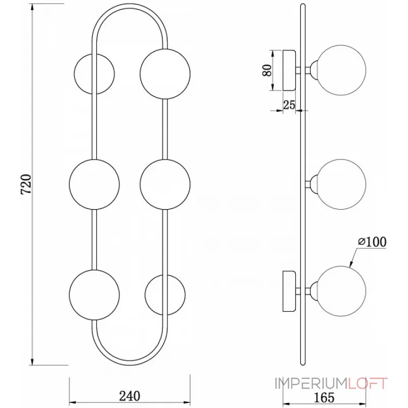 Бра Freya Inversion FR5233WL-04BS1 от ImperiumLoft