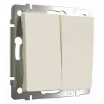 Выключатель двухклавишный без рамки Werkel Айвори матовые W1120062 от ImperiumLoft
