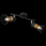 Спот Globo Purra 54814-2 Цвет арматуры черный Цвет плафонов золото от ImperiumLoft