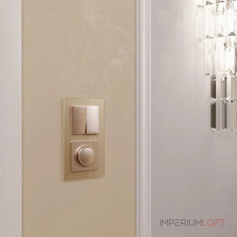 Выключатель проходной двухклавишный без рамки Werkel шампань W1122011 от ImperiumLoft Выключатель проходной двухклавишный без рамки Werkel шампань W1122011 от ImperiumLoft