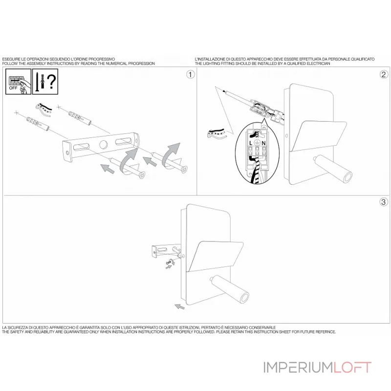 Накладной светильник Ideal Lux Read READ AP1 BIANCO от ImperiumLoft Накладной светильник Ideal Lux Read READ AP1 BIANCO от ImperiumLoft