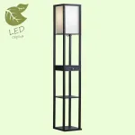 Торшер с полкой LGO Woodruff GRLSP-0333 Цвет плафонов кремовый Цвет арматуры черный от ImperiumLoft