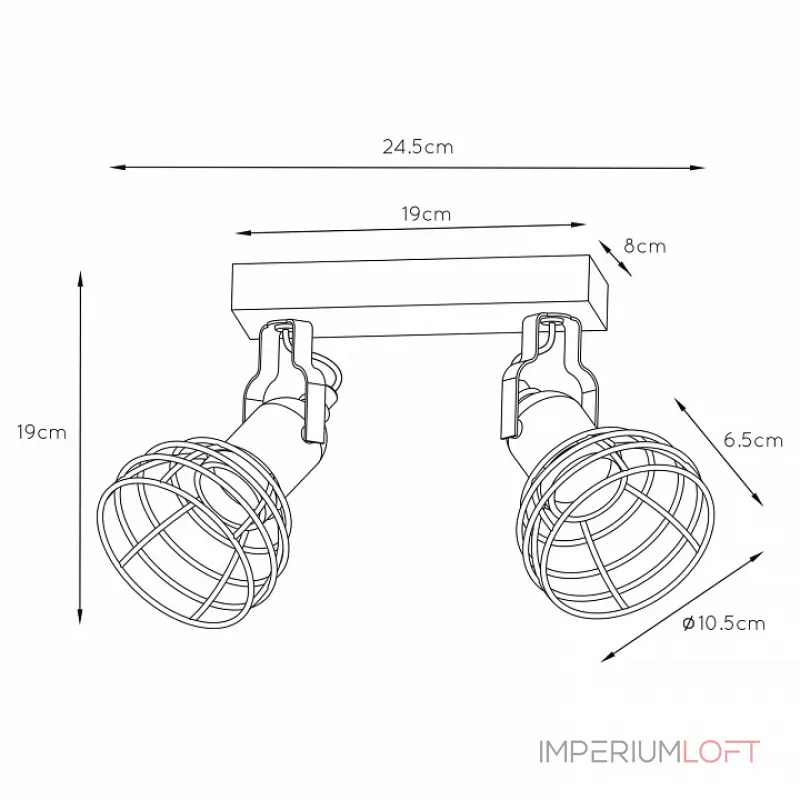 Спот Lucide Paulien 08927/02/66 Цвет плафонов черный Цвет арматуры розовый от ImperiumLoft