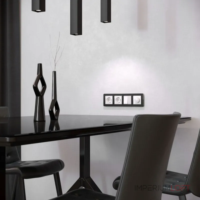 Рамка на 4 поста Werkel Platinum черный W0042608 от ImperiumLoft