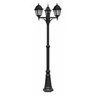 Фонарный столб Arte Lamp Bremen A1017PA-3BK Цвет арматуры черный Цвет плафонов прозрачный