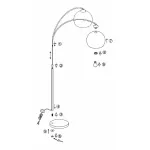 Торшер Globo Newcastle 58227 Цвет арматуры хром Цвет плафонов белый от ImperiumLoft