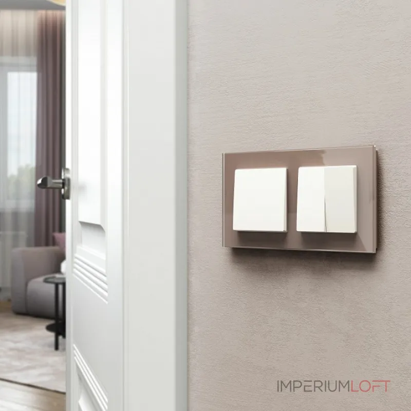 Выключатель проходной одноклавишный Werkel Белые матовые W1112061 от ImperiumLoft