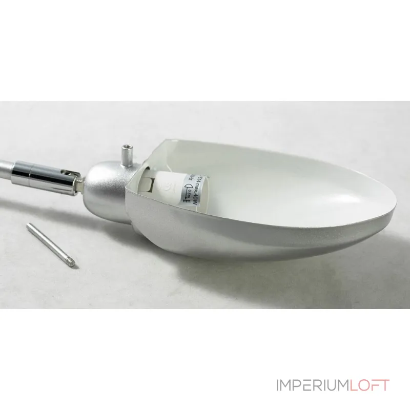 Настольная лампа офисная Lussole Roma LST-4364-01 Цвет арматуры серый Цвет плафонов серый от ImperiumLoft