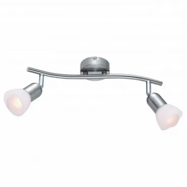Спот Arte Lamp Falena A3115PL-2SS Цвет арматуры серебро Цвет плафонов белый Спот Arte Lamp Falena A3115PL-2SS Цвет арматуры серебро Цвет плафонов белый