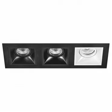 Встраиваемый светильник Lightstar Domino D537070706 цвет арматуры черно-белый