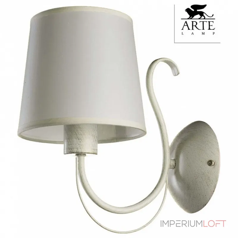 Бра Arte Lamp Orlean A9310AP-1WG Цвет арматуры золото Цвет плафонов белый от ImperiumLoft
