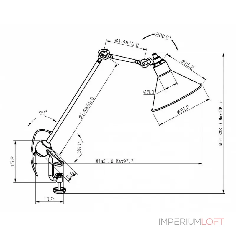 Настольная лампа офисная Lightstar Loft 765927 Цвет арматуры черный Цвет плафонов черный от ImperiumLoft
