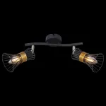 Спот Globo Purra 54814-2 Цвет арматуры черный Цвет плафонов золото от ImperiumLoft