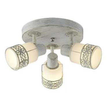 Потолочный светильник со стеклянными плафонами 20026/3 белый с золотом