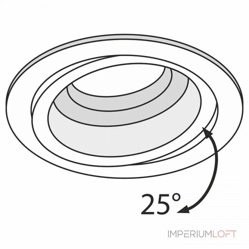 Встраиваемый светильник Maytoni Akron DL025-2-01W Цвет арматуры белый от ImperiumLoft