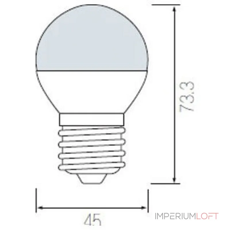Лампа светодиодная Horoz Electric HL4380L E27 6Вт 3000K HRZ00000039 Цвет арматуры белый от ImperiumLoft