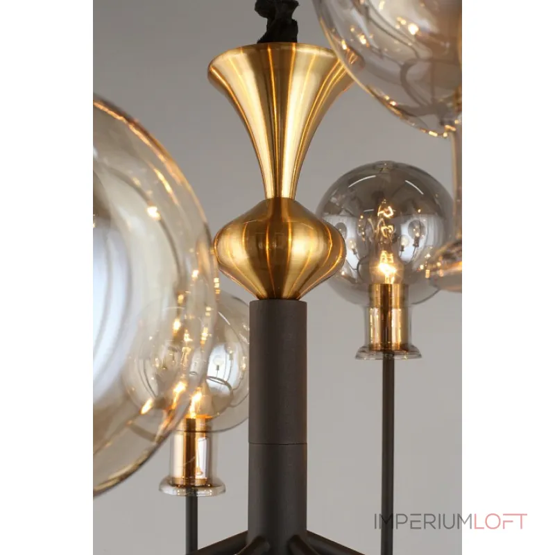 Подвесная люстра Aployt Rozet APL.902.03.11 Цвет арматуры бронза Цвет плафонов серый от ImperiumLoft