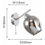 Бра F-promo Tilda 2657-1W Цвет арматуры хром Цвет плафонов серый от ImperiumLoft