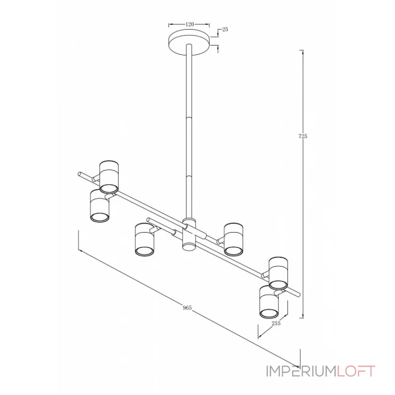 Люстра на штанге Freya FR5201PL-06B