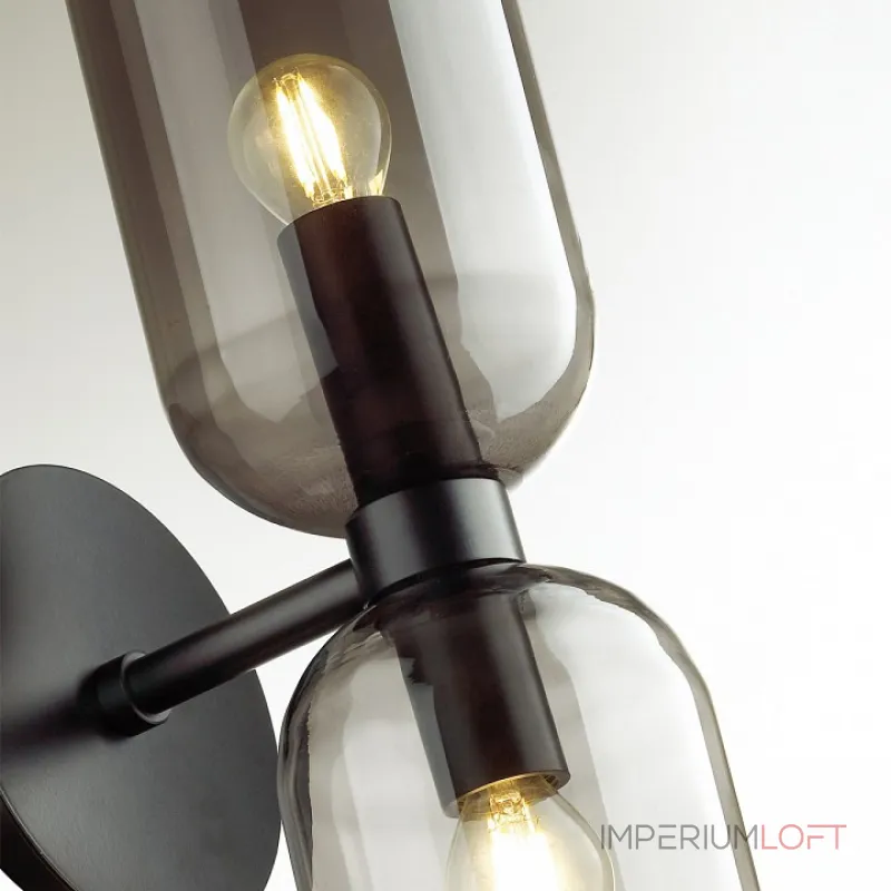 Бра Odeon Light Orinoco 4804/2W Цвет плафонов серый Цвет арматуры черный от ImperiumLoft Бра Odeon Light Orinoco 4804/2W Цвет плафонов серый Цвет арматуры черный от ImperiumLoft