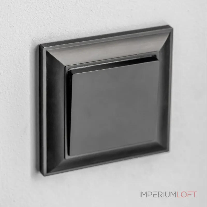 Выключатель одноклавишный без рамки Werkel черный матовый W1110008 от ImperiumLoft