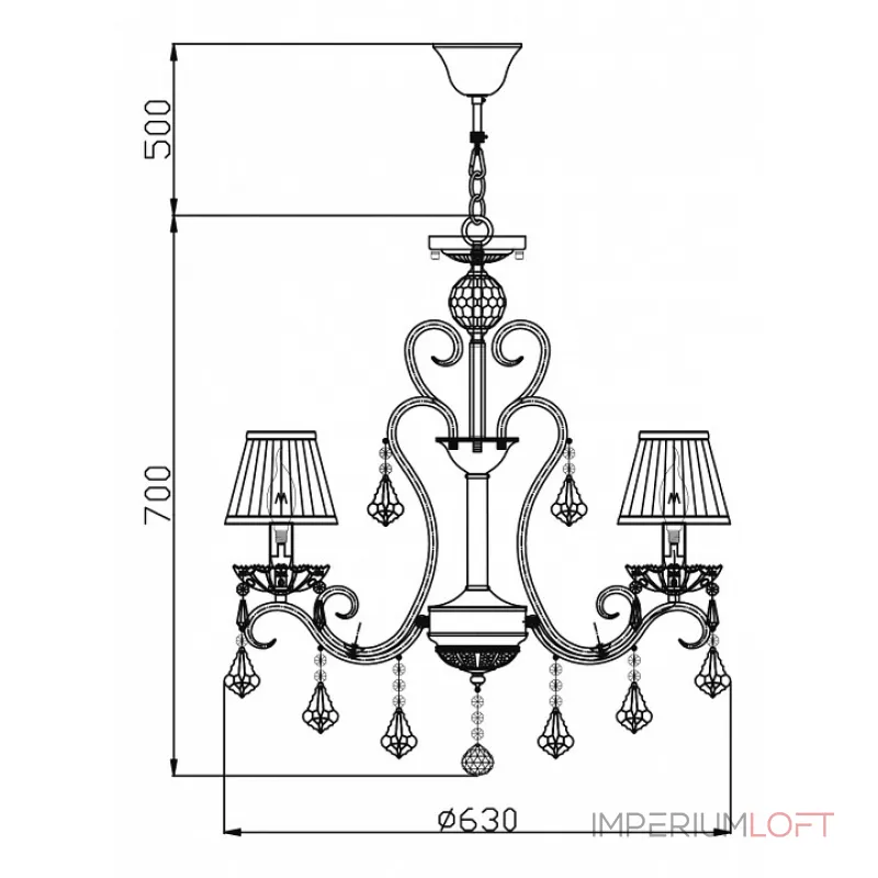 Подвесная люстра Maytoni Triumph ARM288-05-G Подвесная люстра Maytoni Triumph ARM288-05-G