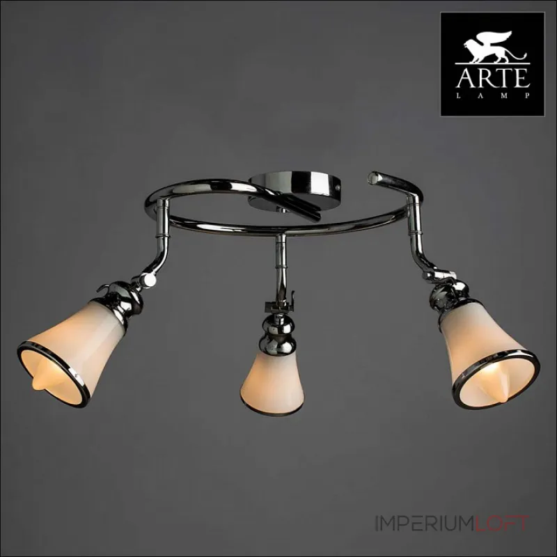 Спот Arte Lamp Vento A9231PL-3CC Цвет арматуры хром Цвет плафонов белый от ImperiumLoft Спот Arte Lamp Vento A9231PL-3CC Цвет арматуры хром Цвет плафонов белый от ImperiumLoft