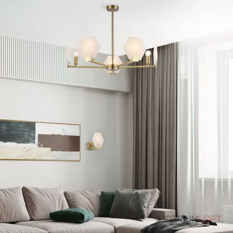 Бра Eurosvet Marble 60158/1 латунь от ImperiumLoft