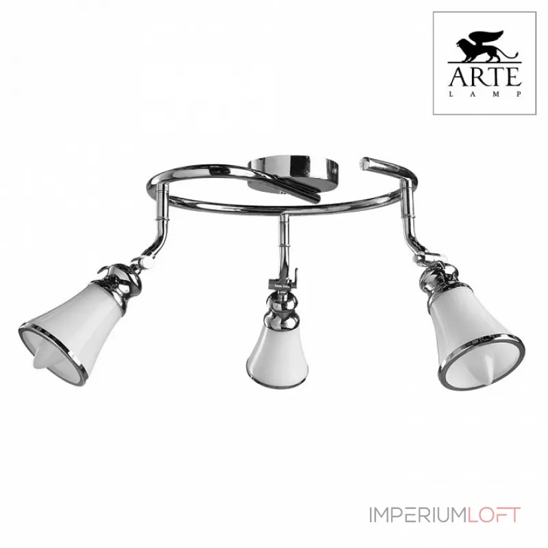 Спот Arte Lamp Vento A9231PL-3CC Цвет арматуры хром Цвет плафонов белый от ImperiumLoft Спот Arte Lamp Vento A9231PL-3CC Цвет арматуры хром Цвет плафонов белый от ImperiumLoft