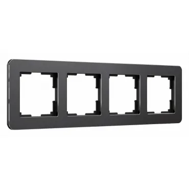 Рамка на 4 поста Werkel Platinum черный W0042608 Рамка на 4 поста Werkel Platinum черный W0042608