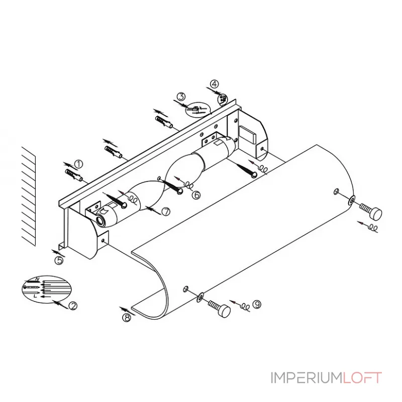 Накладной светильник Globo Line 4101 цвет арматуры хром цвет плафонов белый от ImperiumLoft