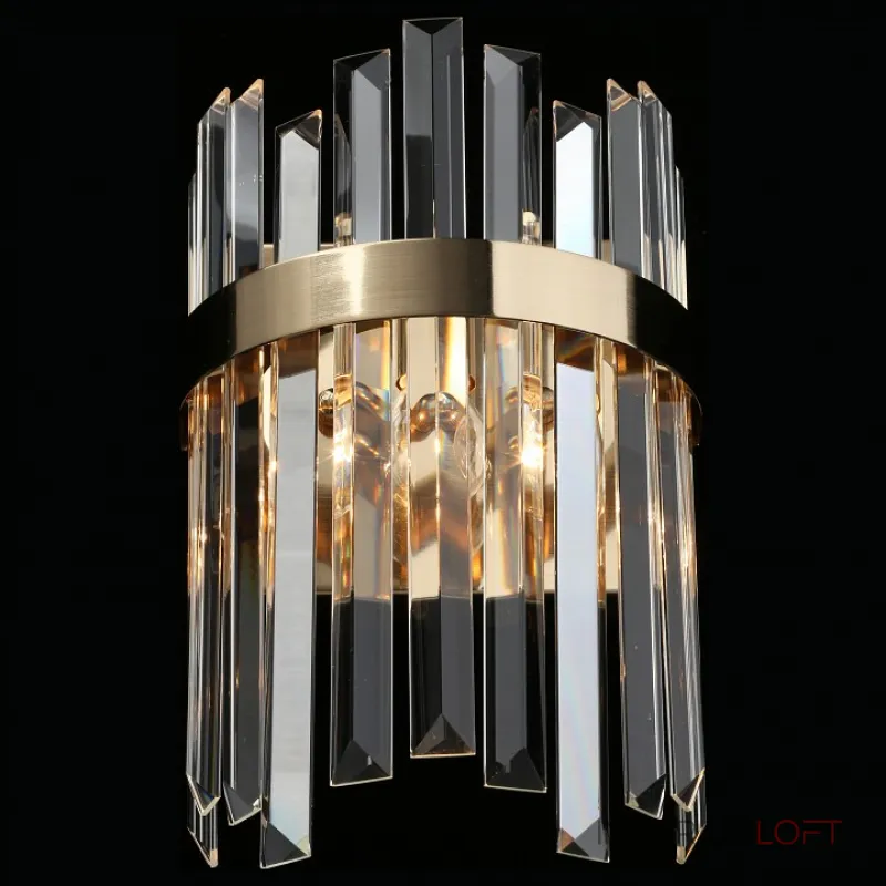 Накладной светильник Aployt Melisa APL.747.01.01 Цвет арматуры латунь Цвет плафонов прозрачный от ImperiumLoft