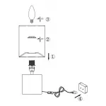 Настольная лампа декоративная Globo Geri 21677 Цвет арматуры хром Цвет плафонов белый от ImperiumLoft