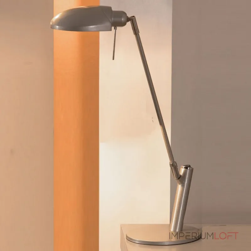 Настольная лампа офисная Lussole Roma LST-4374-01 Цвет арматуры серый Цвет плафонов серый от ImperiumLoft
