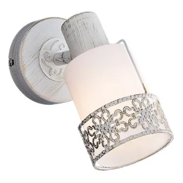 Настенный светильник со стеклянным плафоном 20025/1 белый с золотом