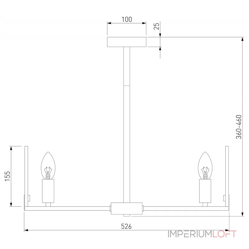 Люстра на штанге 60158/5