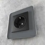 Розетка с заземлением с подсветкой без рамки Werkel черный W1171408 от ImperiumLoft