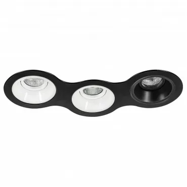 Встраиваемый светильник Lightstar Domino D697060607 цвет арматуры черно-белый