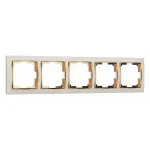 Рамка на 5 постов Werkel слоновая кость / золото W0051932 от ImperiumLoft