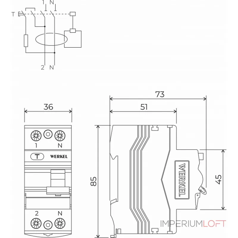 Устройство защитного отключения 1P Werkel Устройства защитного отключения W912P256 от ImperiumLoft