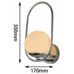 Бра F-promo Mars 2914-1W Цвет арматуры хром Цвет плафонов белый от ImperiumLoft