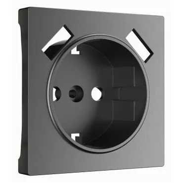 Накладка для розетки с заземлением и 2хUSB Werkel графит матовый W1179564 Накладка для розетки с заземлением и 2хUSB Werkel графит матовый W1179564