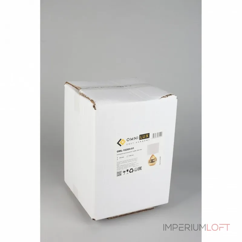 Настольная лампа декоративная Omnilux Abbadia OML-16204-01 Цвет арматуры золото Цвет плафонов белый от ImperiumLoft