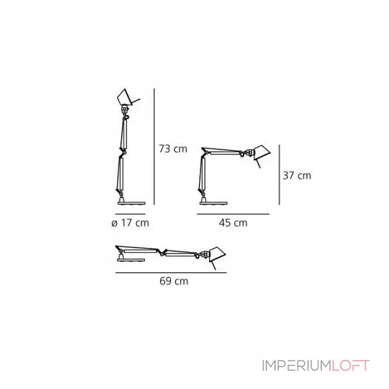Настольная лампа офисная Artemide A011800 от ImperiumLoft