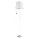Торшер с подсветкой Arte Lamp Elba A2581PN-2CC Цвет арматуры Серый Цвет плафонов Белый от ImperiumLoft